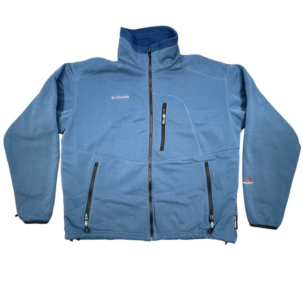 Columbia Blue Polartec Thermal Pro Interchange Fleece Jacket Men XL